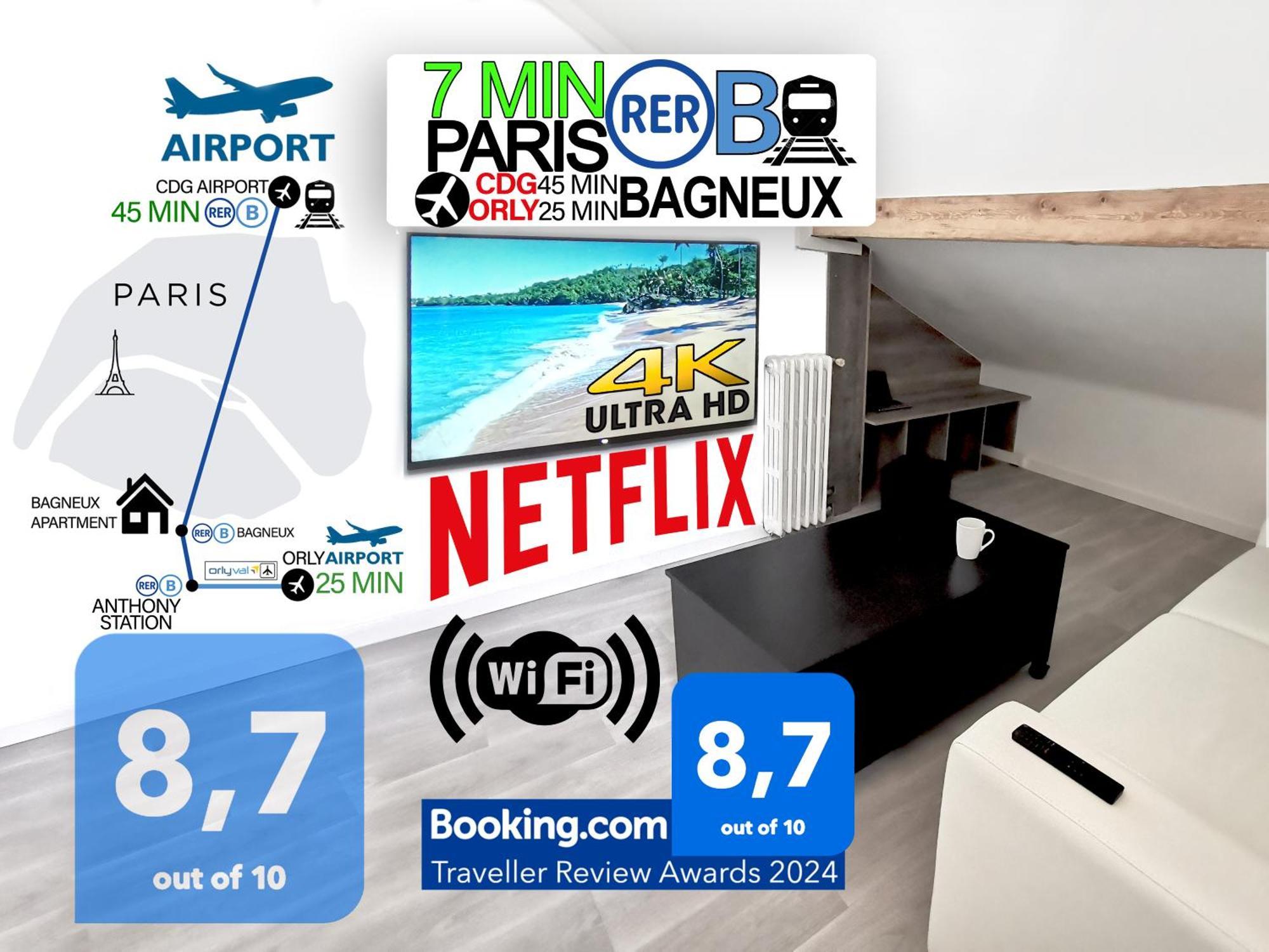 Bagneux Paris Confort Netflix Rer B Exteriör bild